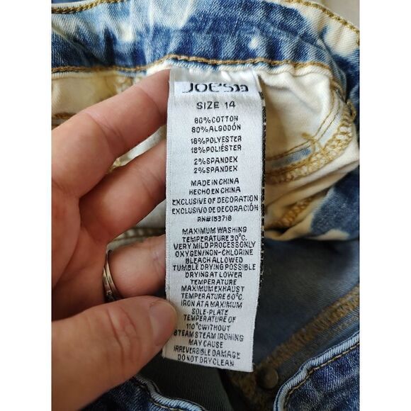 Joe's Jeans Women's Size 14 Bleach Medium Wash Denim Straight Leg - Picture 7 of 8
